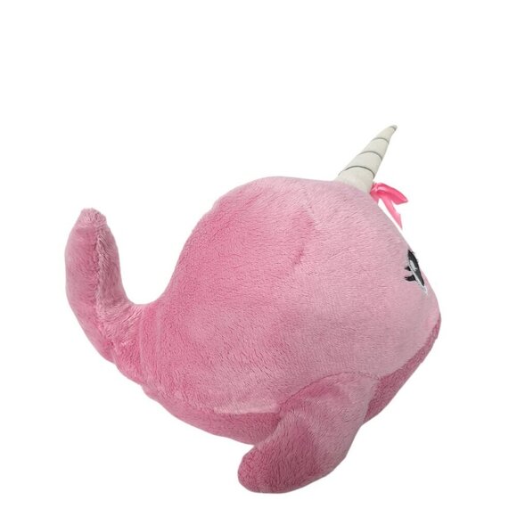 Ideal Toys Pink Narwhal Plush Stuffed Animal 8 Inch - Picture 3 of 7